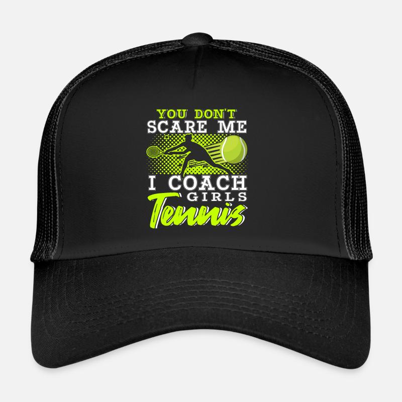 Tennis Coach Gift - Trucker Cap - Schwarz/Schwarz