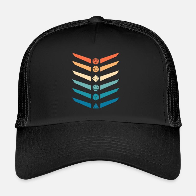 Rollenspiel Rpg Brettspiel Spielbrett Geschenk - Trucker Cap - Schwarz/Schwarz