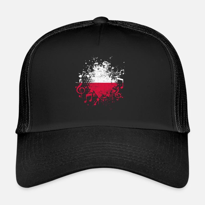 Polen Musik - Trucker Cap - Schwarz/Schwarz