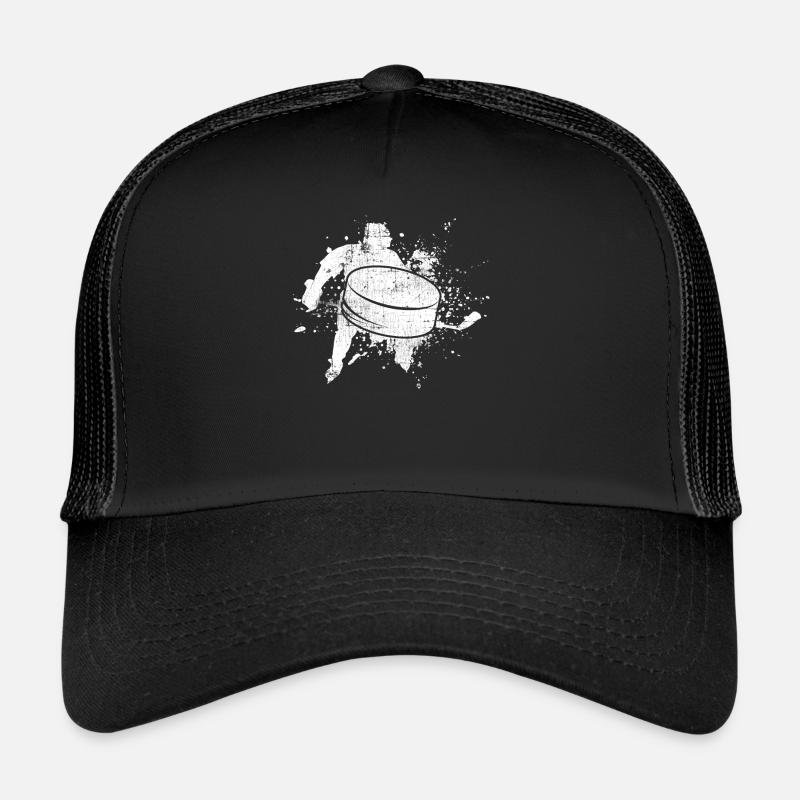Eishockey - Trucker Cap - Schwarz/Schwarz