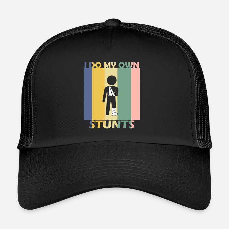 Blessure de récupération de l'os du bras - Casquette trucker  - noir/noir