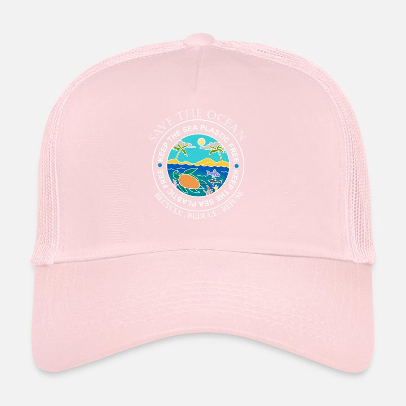 Save the ocean plastic ocean plastic gift Trucker Cap