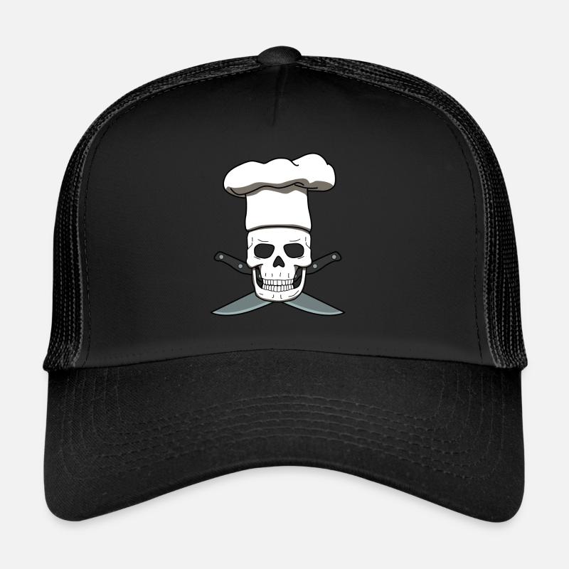Chef Skull Chef Chef Cuisine Cuisine Casquette trucker 