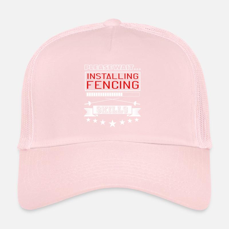 Please Wait Installing Fencing Skills Trucker Cap