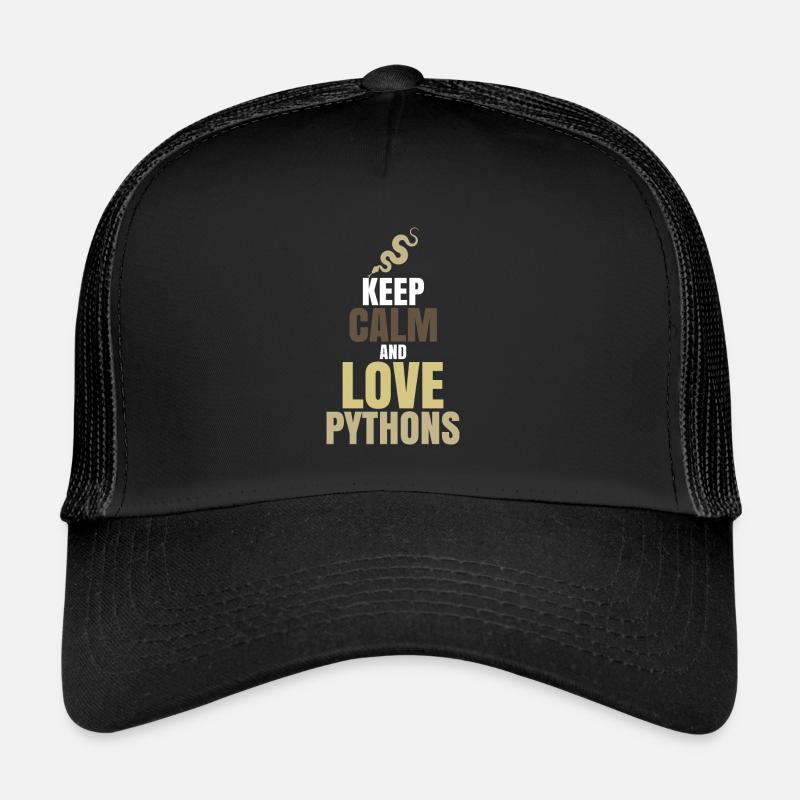 Python - Trucker Cap - Schwarz/Schwarz