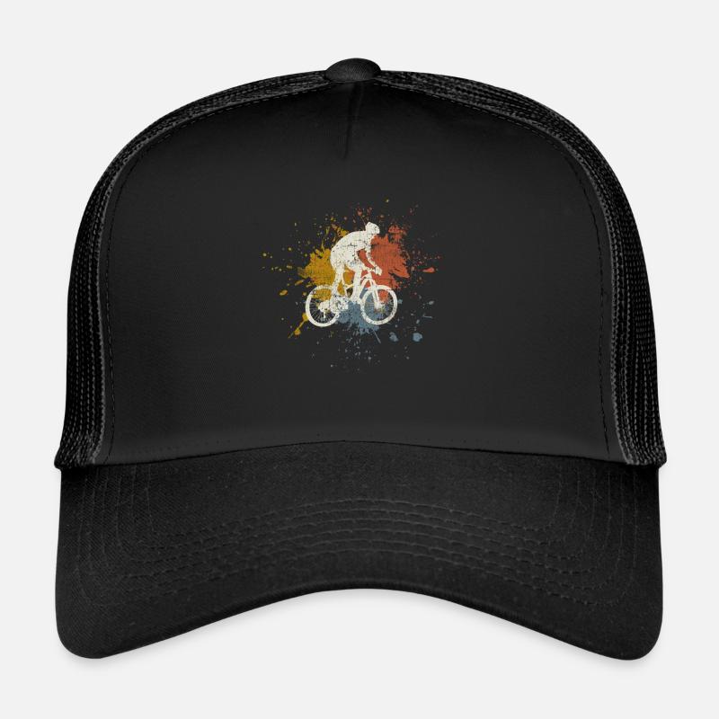 Mountainbike - Trucker Cap - Schwarz/Schwarz