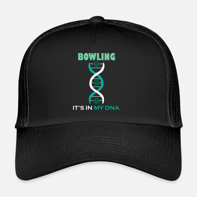 ADN bowling bowling sport chapeau melon Pin cadeau Casquette trucker 