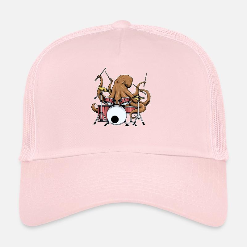 Oktopus Drummer Lustiges Drummer Band Geschenk Trucker Cap