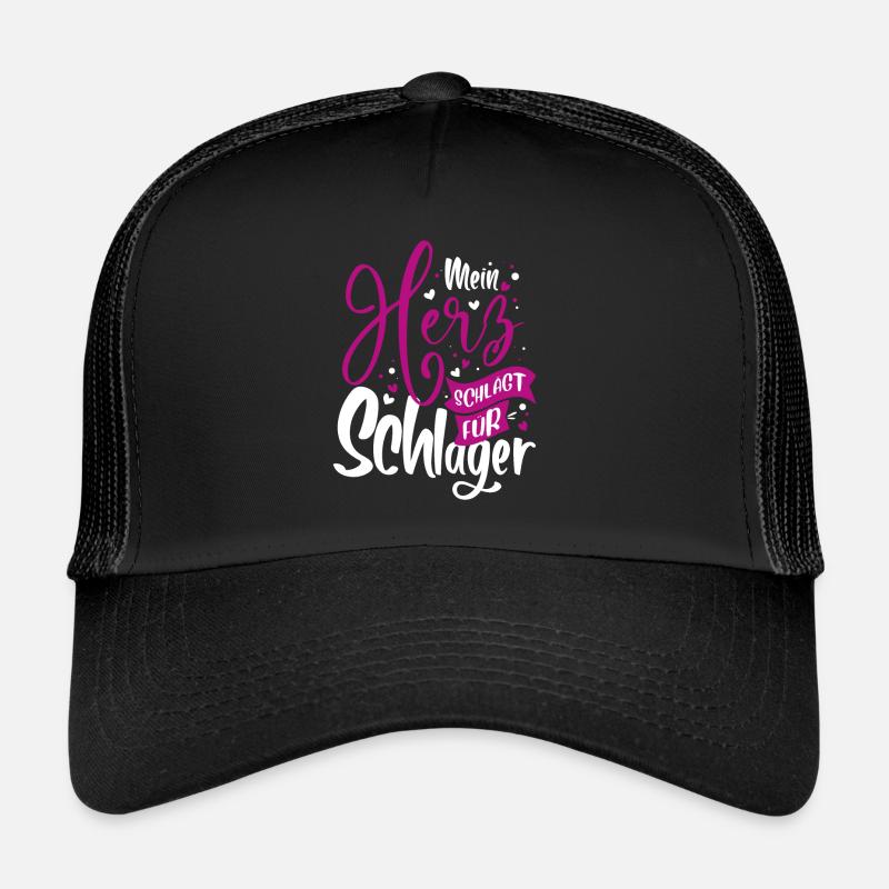 Schlager Schlagermusik - Trucker Cap - Schwarz/Schwarz