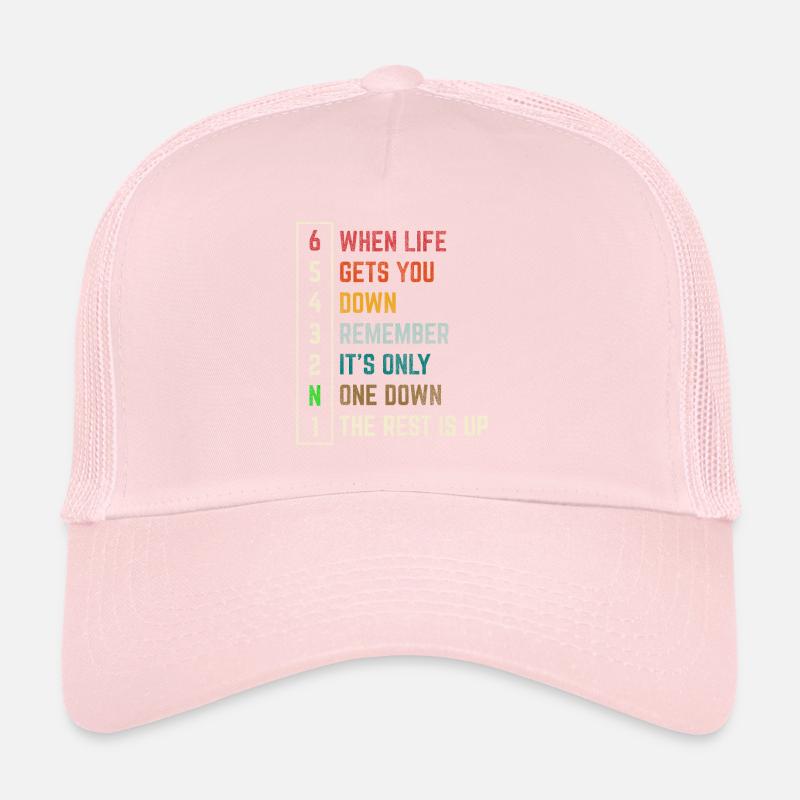 When life gets you down - Biker Motorcycle Vintage Trucker Cap
