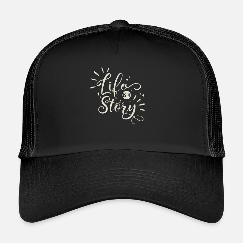 Life quote - Trucker Cap - black/black