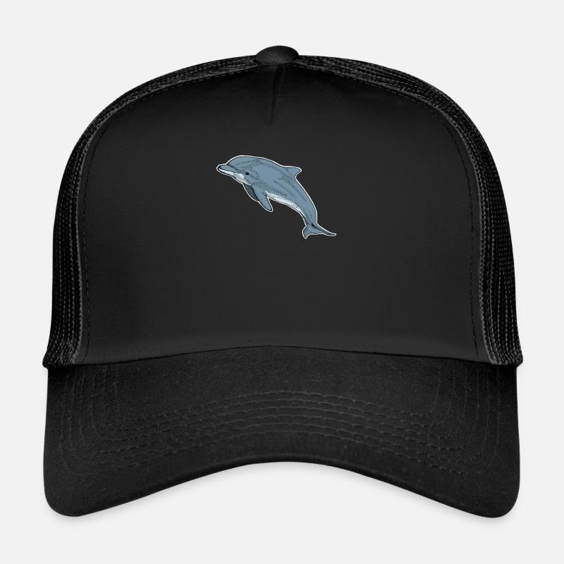 Delfin - Trucker Cap - Schwarz/Schwarz