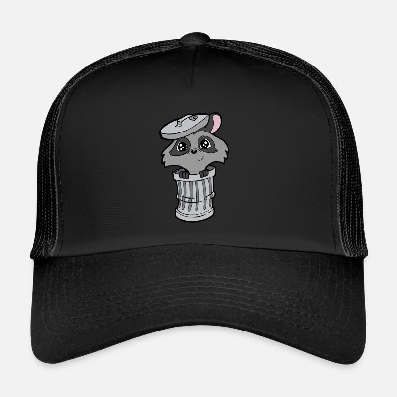 Waschbär - Trucker Cap - Schwarz/Schwarz