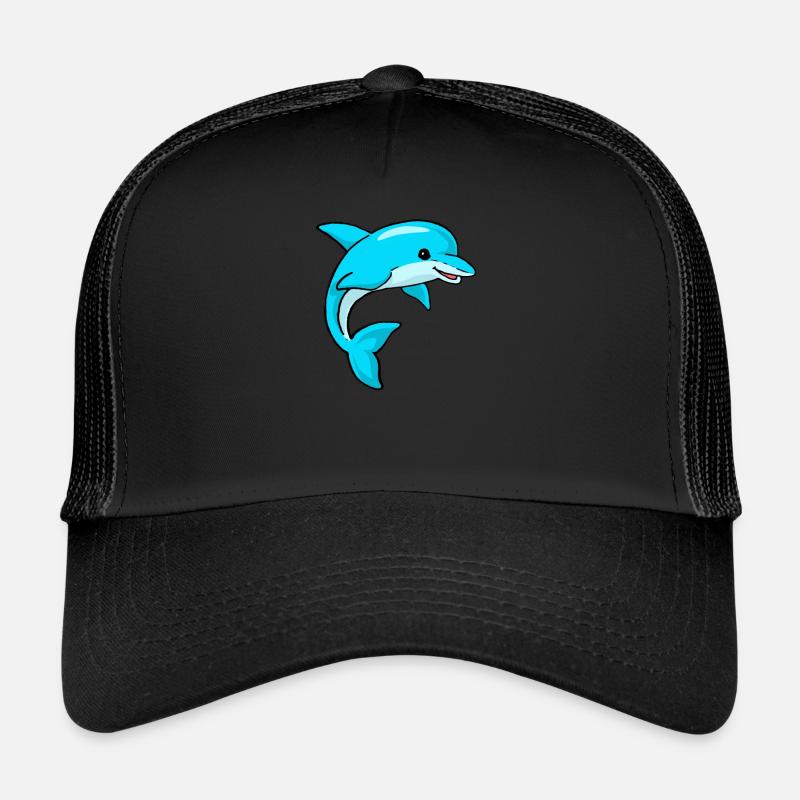 Delfin - Trucker Cap - Schwarz/Schwarz