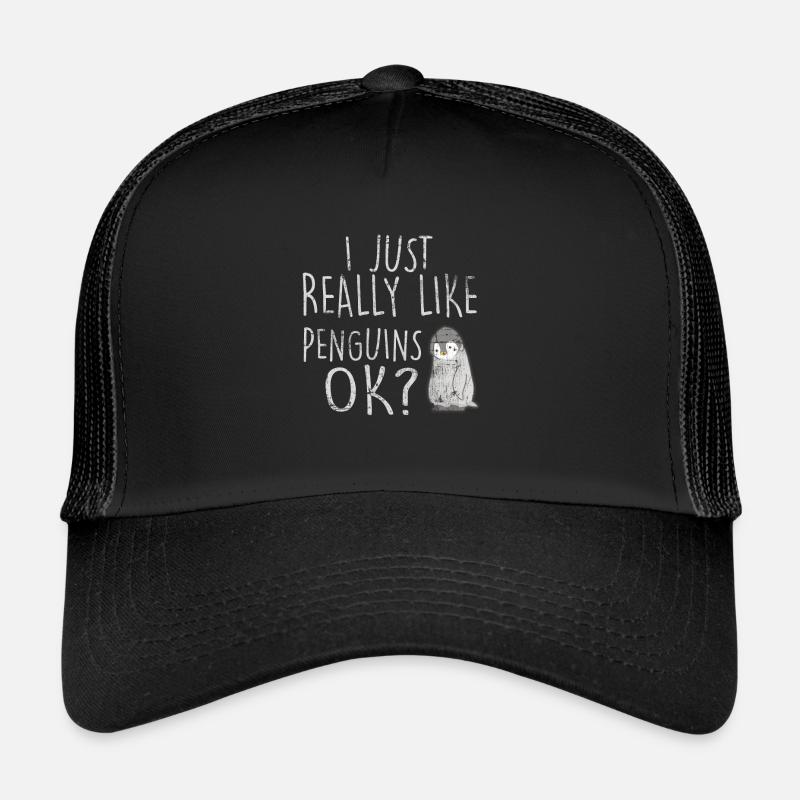 manchot - Casquette trucker  - noir/noir