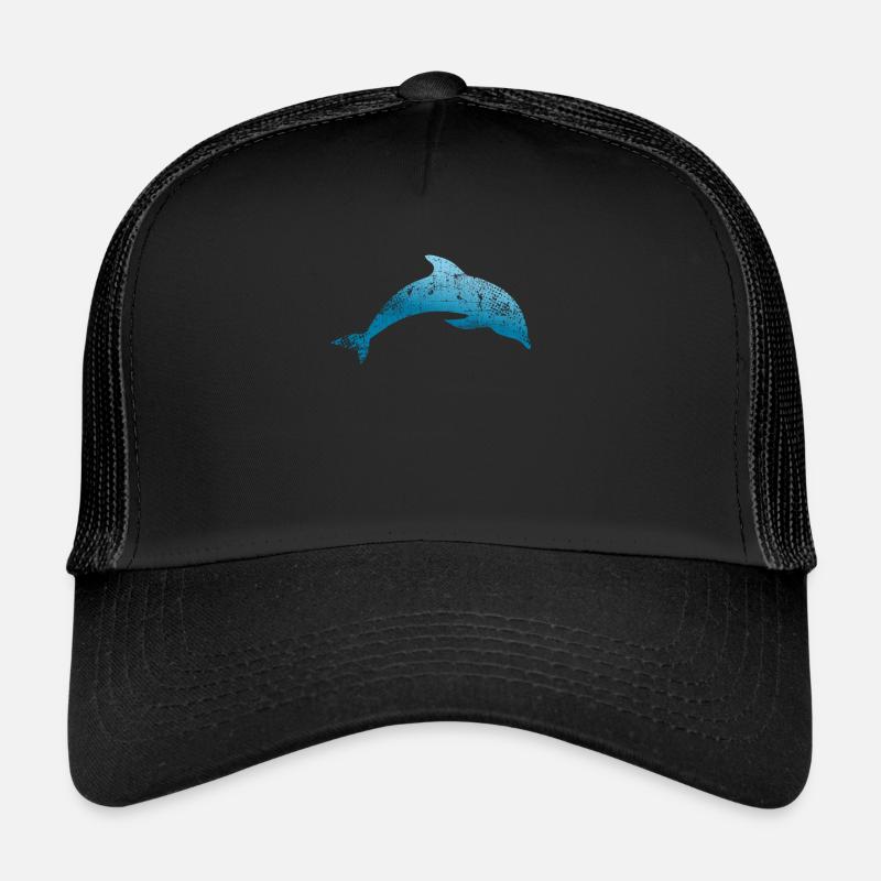 Delfin - Trucker Cap - Schwarz/Schwarz
