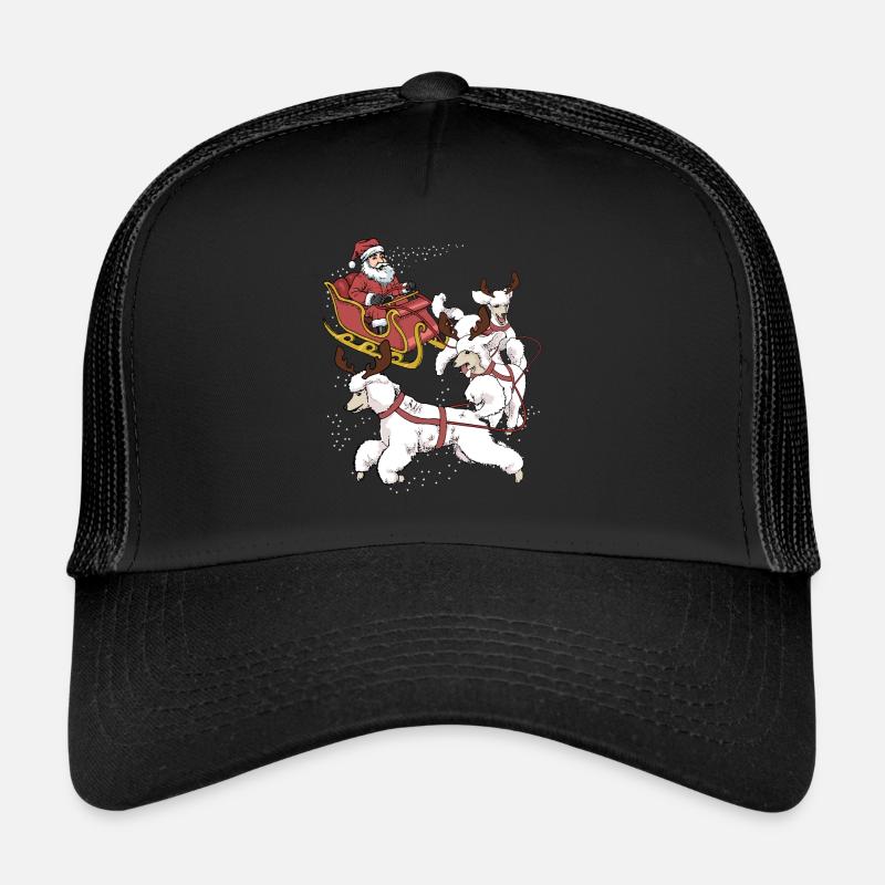 Pudel Weihnachten - Trucker Cap - Schwarz/Schwarz