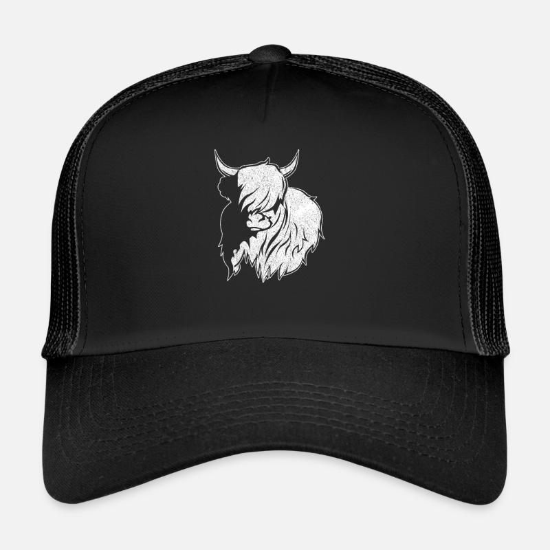 Highland Cattle Scottish Highland Cattle - Trucker Cap - black/black