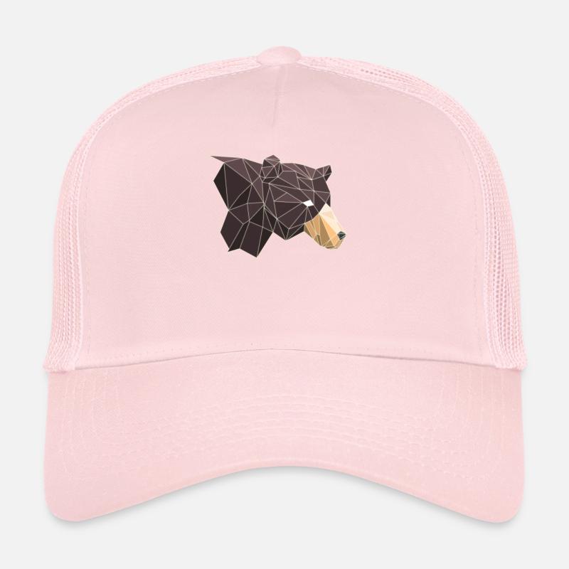 Ours ours Ours Polygone Ours brun Grizzly Camping Casquette trucker 