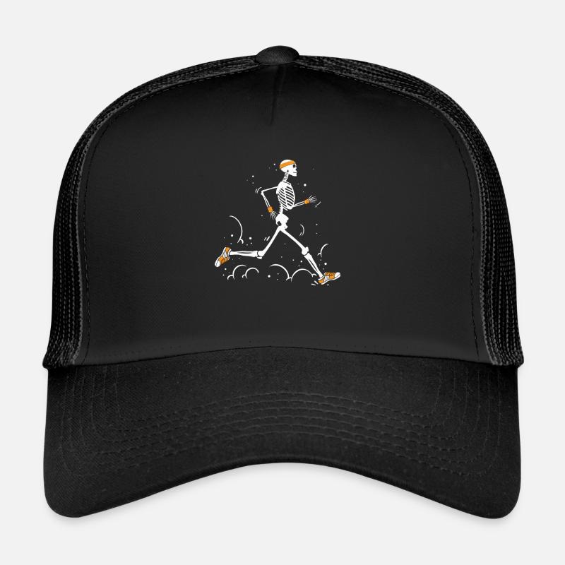 Skeleton runner headband Trucker Cap
