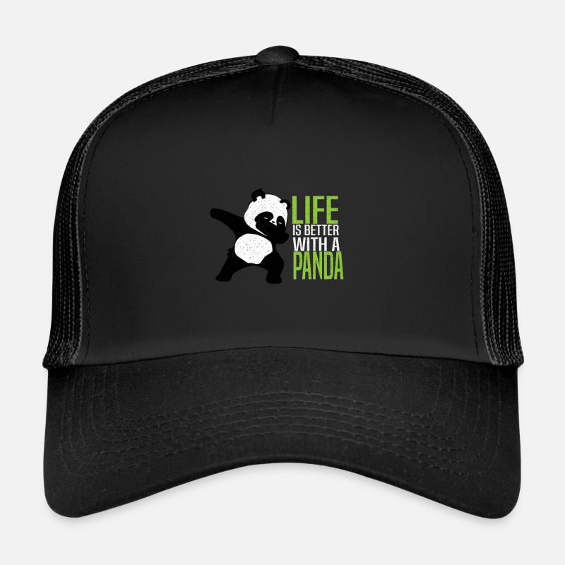 panda - Casquette trucker  - noir/noir