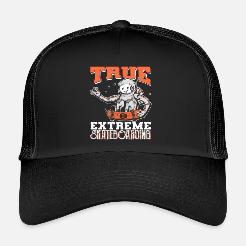 True Extreme Skateboarding Astronaute Funny Poison Casquette trucker 