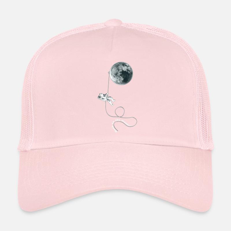 astronaute corde de lune blanc Casquette trucker 