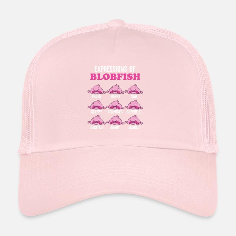 Expressions de Blobfish | Mème drôle de blobfish Casquette trucker 