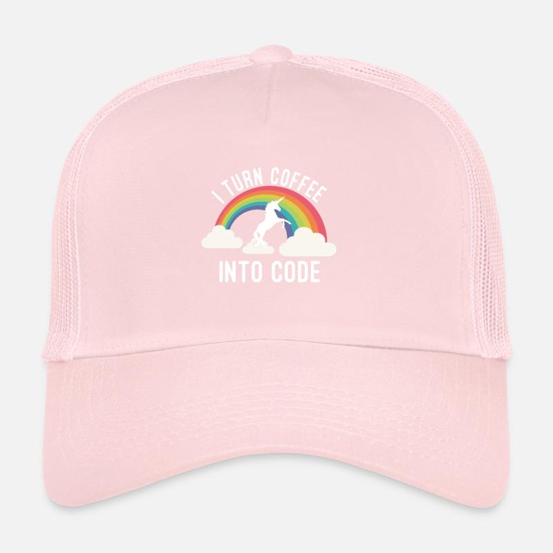 I Turn Coffee Into Code Trucker Cap