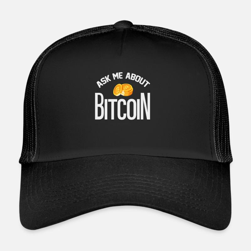 Bitcoin - Casquette trucker  - noir/noir