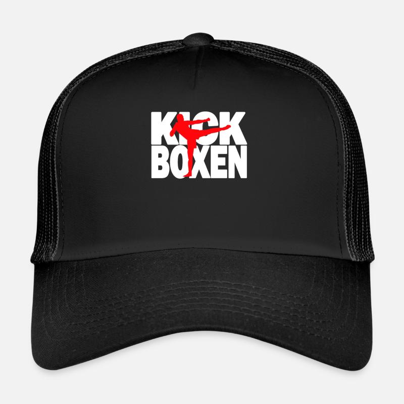 Kickboxen - Kickboxing Kickboxer Kickboxerin - Trucker Cap - Schwarz/Schwarz