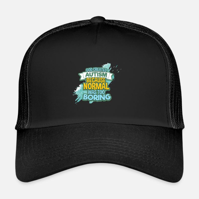 autisme - Casquette trucker - noir/noir