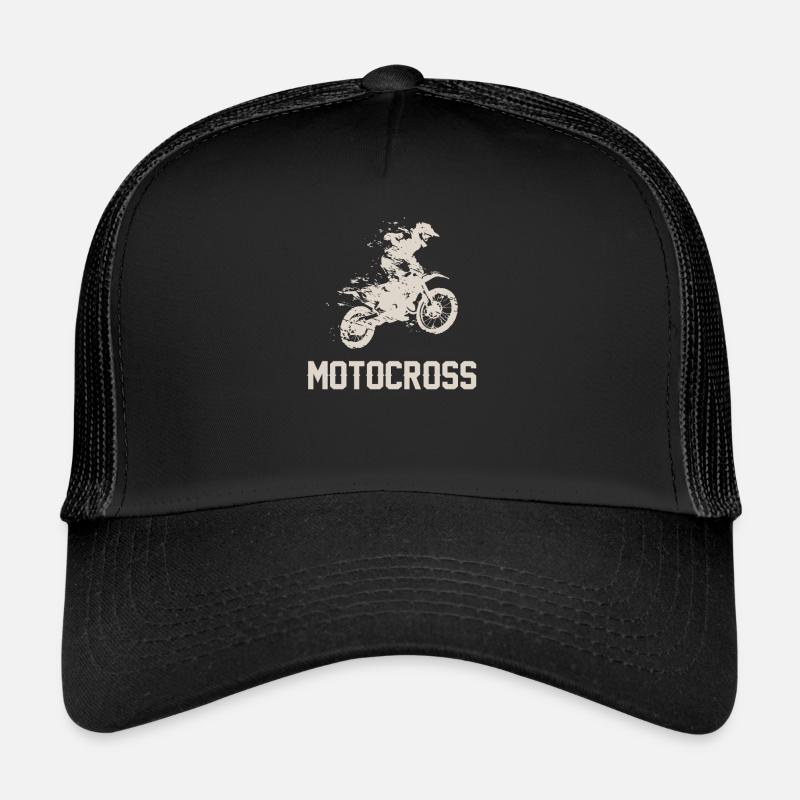 Moto-Cross - Trucker Cap - Schwarz/Schwarz