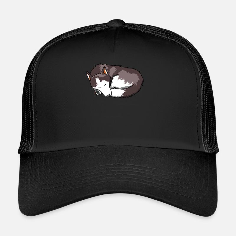 Sibirischer Husky Nope Rasse Schlafen Geschenk Trucker Cap