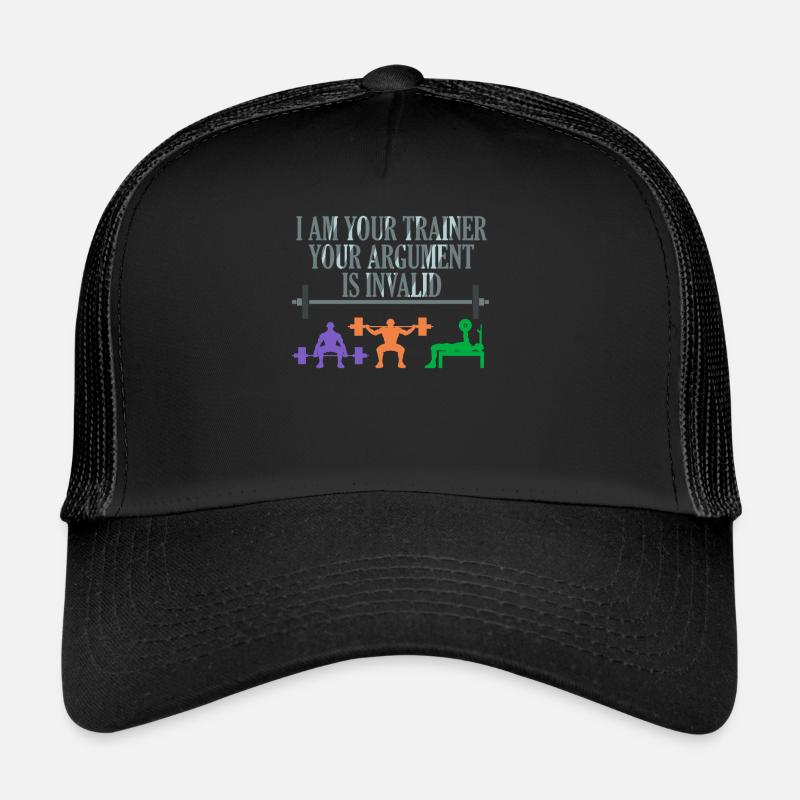 Fitness personal trainer workout trainer training - Trucker Cap - black/black