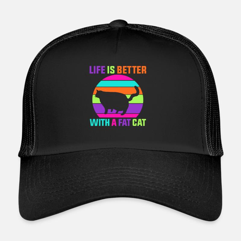 Fette Katze Katzenfreunde Trucker Cap