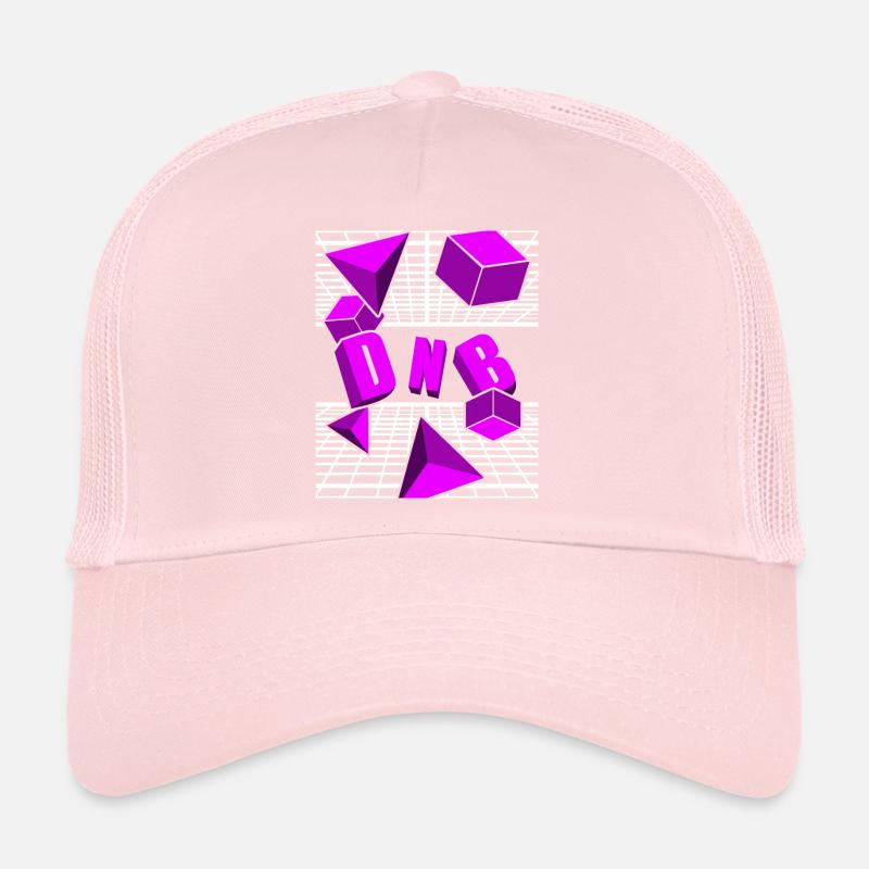 Drum and bass music 3D effect party dance DNB Casquette trucker 