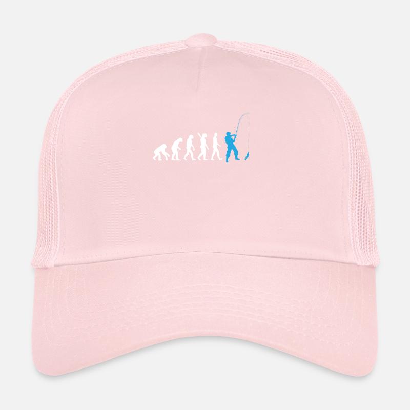 Pêche - Evolution humaine / Darwin / Bleu Casquette trucker 