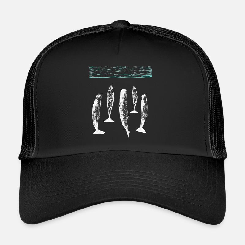 spermwhale plain white Trucker Cap