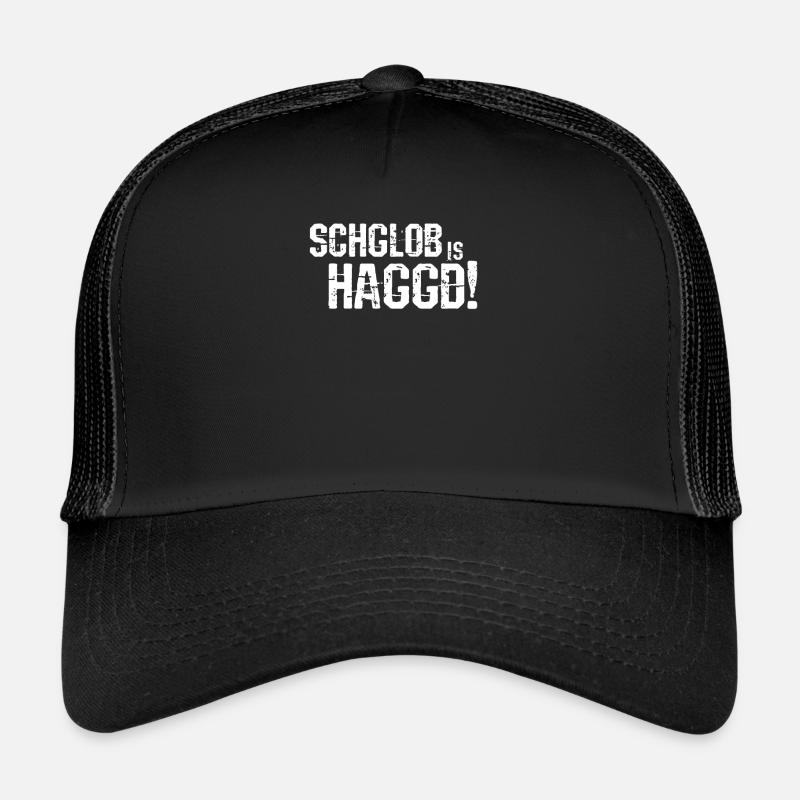 Ich glaube es hackt auf sächsisch Sachsen Sprüche - Trucker Cap - Schwarz/Schwarz