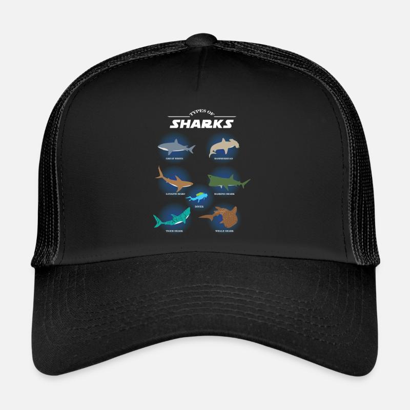 Espèces de requins types de requins, requins marteaux, plongeurs Casquette trucker 