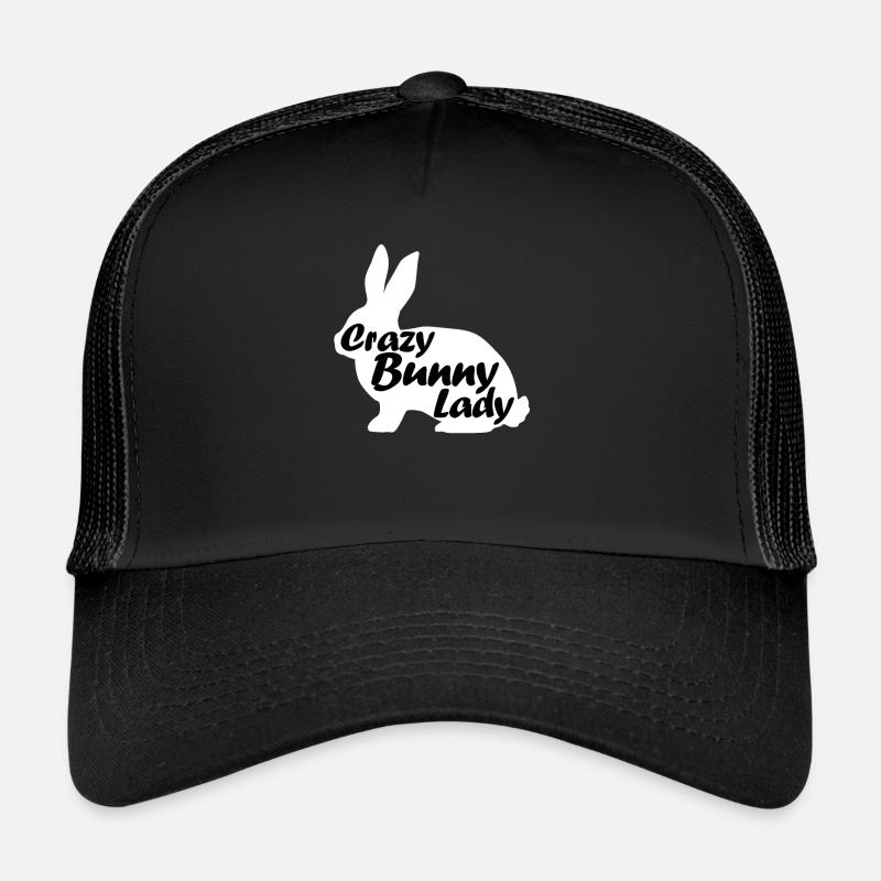 Crazy Bunny Lady - Trucker Cap - black/black