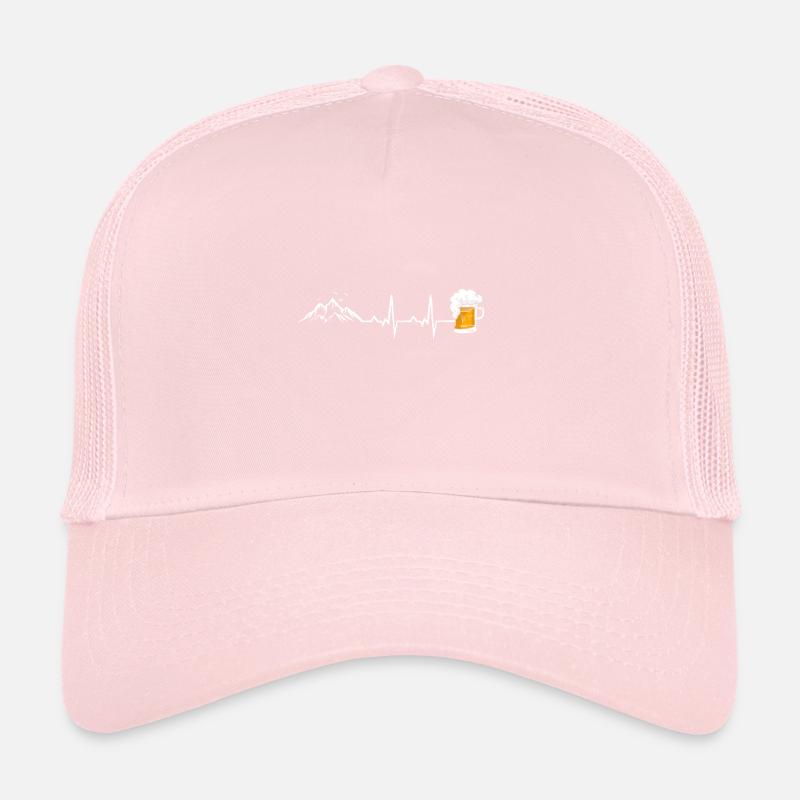 Herzschlag Berge und Bier Trucker Cap