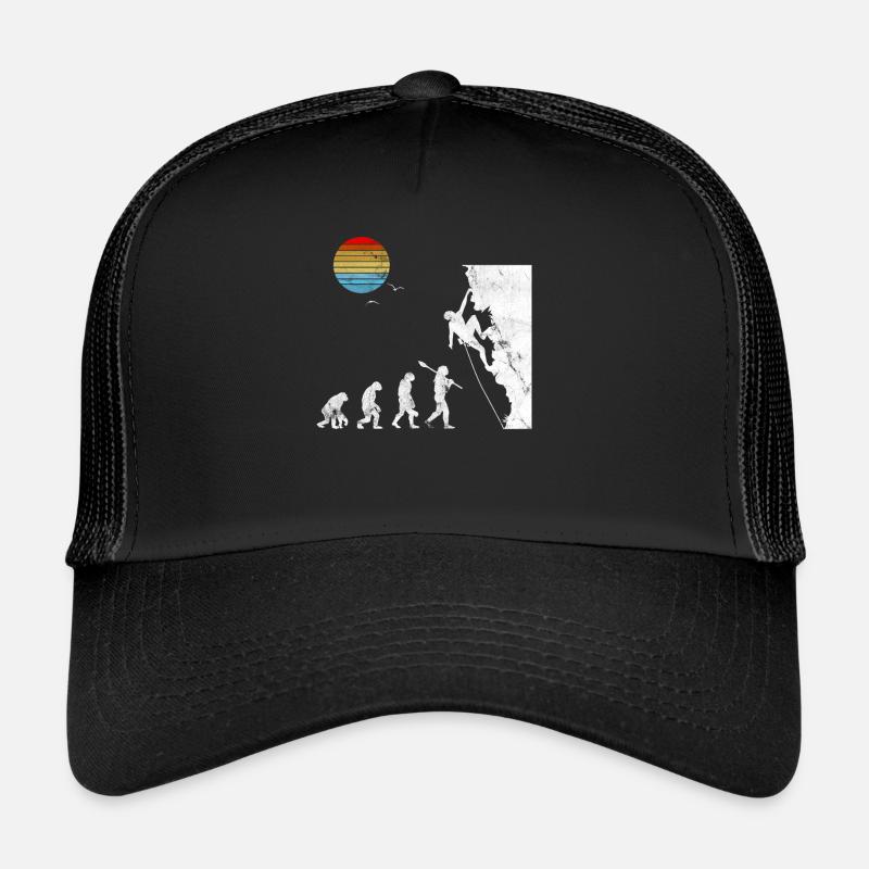 L'évolution du bloc d'escalade - Casquette trucker  - noir/noir
