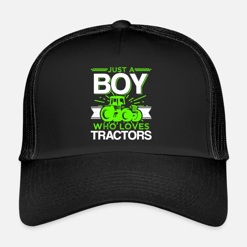 Juste un garçon qui aime les tracteurs Funny Farmer Gift Casquette trucker 