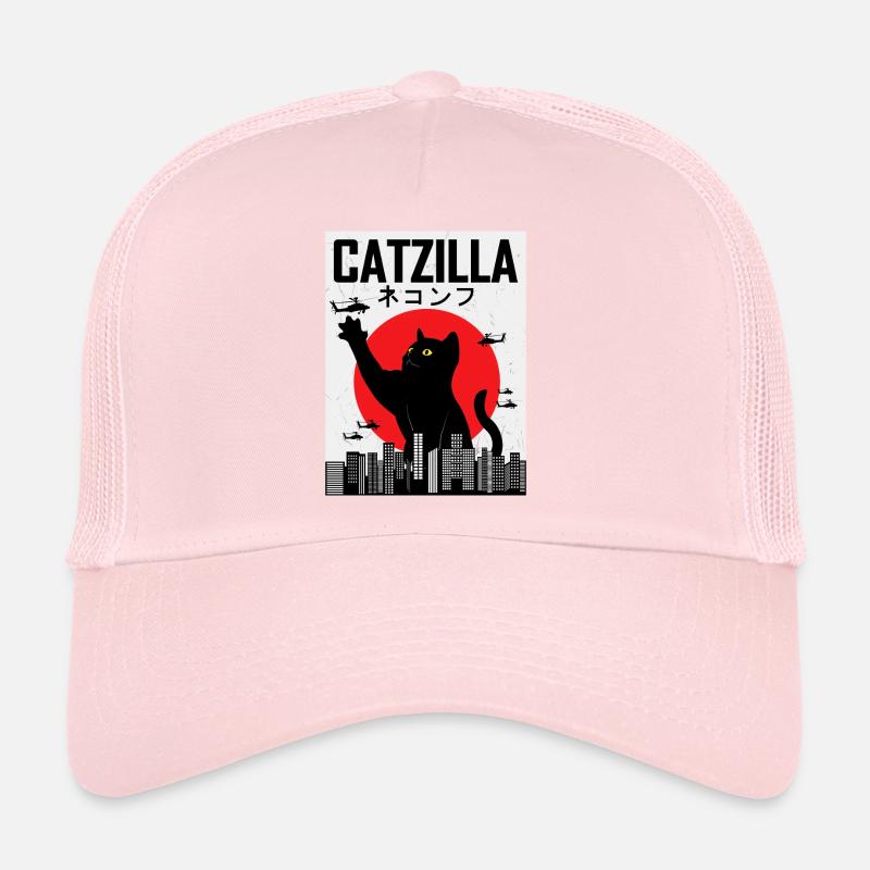 CATZILLA cat cat kitty japan vintage gift Trucker Cap