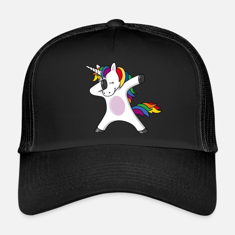Dabbing Unicorn Einhorn Dab Regenbogen Pferd Trucker Cap
