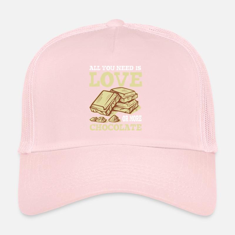 Chocolat drôle disant E nourriture délicieuse Casquette trucker 