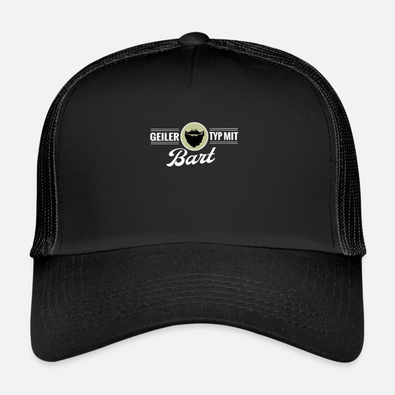Geiler Typ Mit Bart Barbier Vollbart Trucker Cap