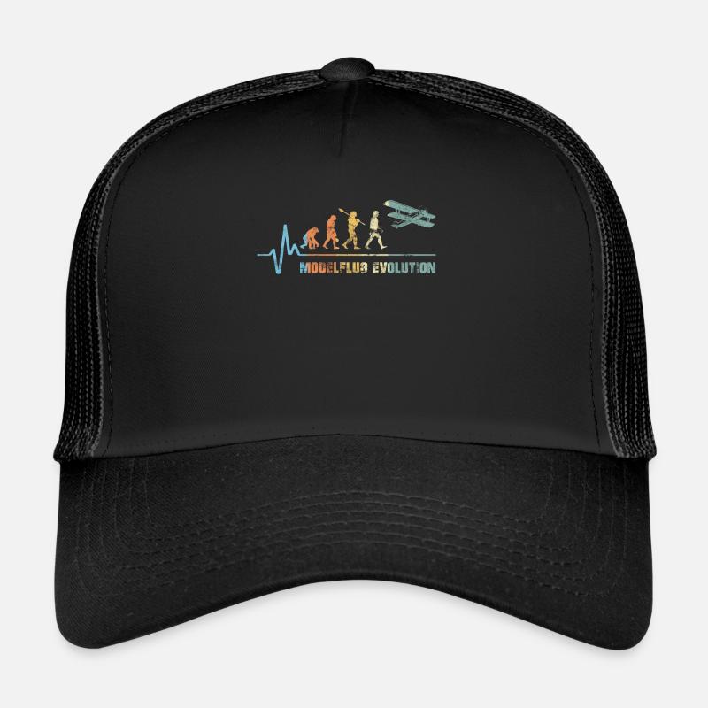 Modellflug Sport Evolution Pilot Flugzeug Vintage Trucker Cap